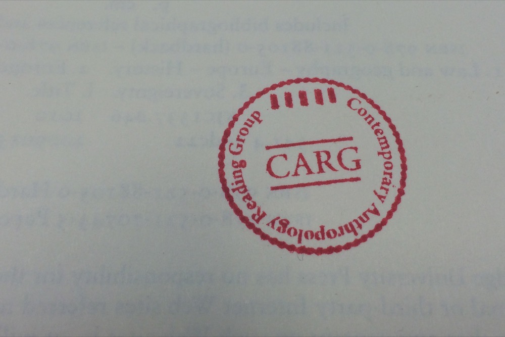 CARG - Contemporary Anthropology Reading Group. © 2015 Martin Saxer